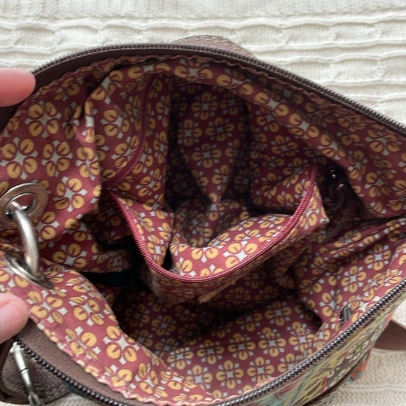FOSSIL crossbody bag/purse colorful metal hardware some fading/wear See pics - Picture 4 of 12